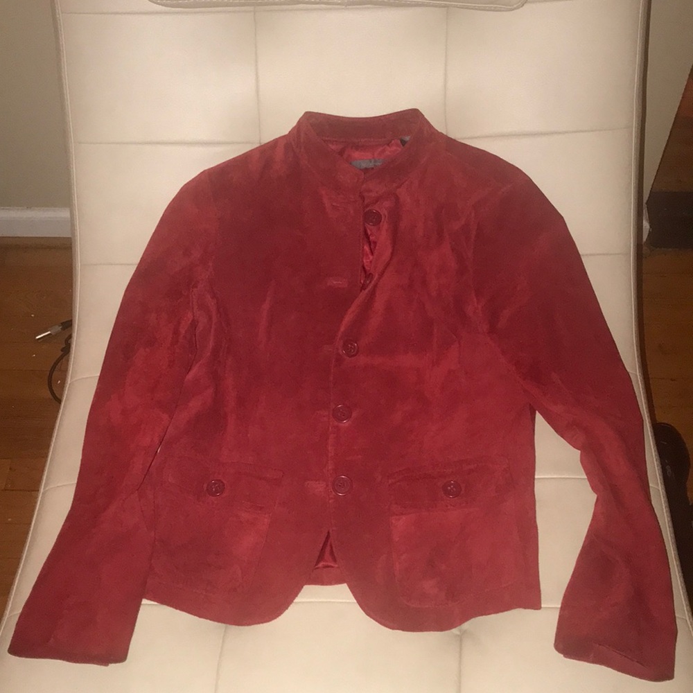 Women’s liz Claiborne suede small jacket mint red